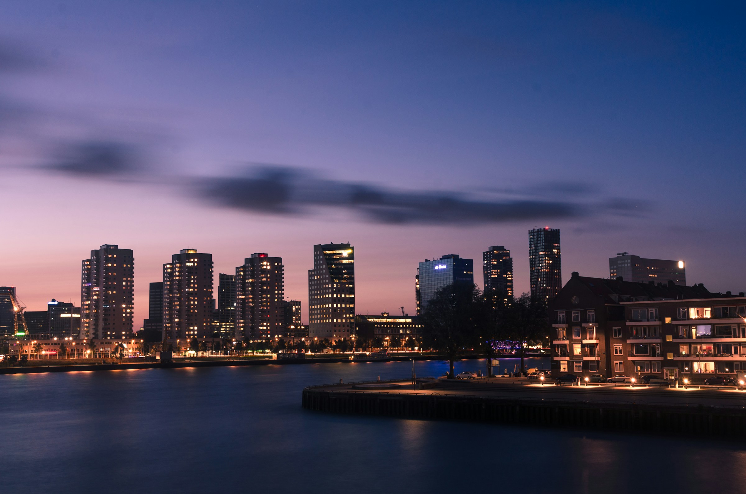 Gave sfeerfoto van Rotterdam